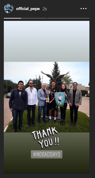 Pepe'den Beşiktaş Medya Grup'a teşekkür