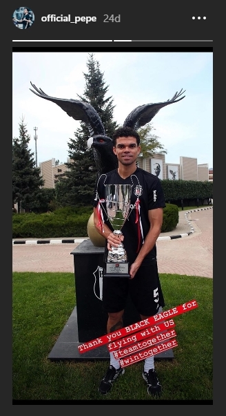 Pepe'den Beşiktaş Medya Grup'a teşekkür