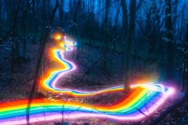 Gökkuşağı yolları manzarayı ele geçirdi