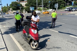 Beşiktaş'ta motosikletlilere yönelik denetim