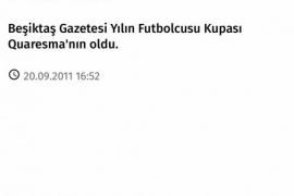 Rekor kıran Beşiktaş'ın en prestijli yarışması! Yılın futbolcusu haberleri ulusal basında!