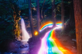 Gökkuşağı yolları manzarayı ele geçirdi