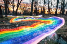 Gökkuşağı yolları manzarayı ele geçirdi