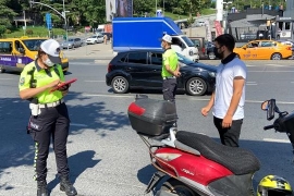 Beşiktaş'ta motosikletlilere yönelik denetim