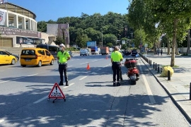 Beşiktaş'ta motosikletlilere yönelik denetim