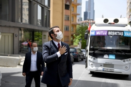 Beşiktaş'ta ilk adım yürüyüşü bu yıl mobil kortejle düzenlendi