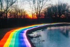 Gökkuşağı yolları manzarayı ele geçirdi