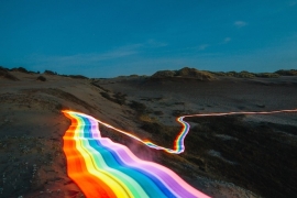 Gökkuşağı yolları manzarayı ele geçirdi