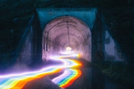 Gökkuşağı yolları manzarayı ele geçirdi