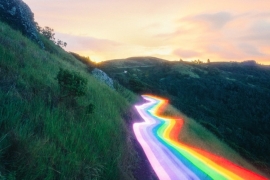 Gökkuşağı yolları manzarayı ele geçirdi