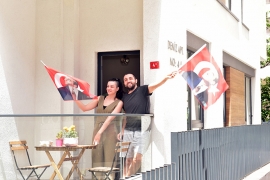 Beşiktaş'ta ilk adım yürüyüşü bu yıl mobil kortejle düzenlendi