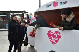 Sevgililer Beşiktaş'ta aşklarını tazeledi