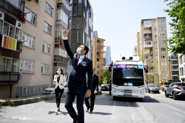 Beşiktaş'ta ilk adım yürüyüşü bu yıl mobil kortejle düzenlendi