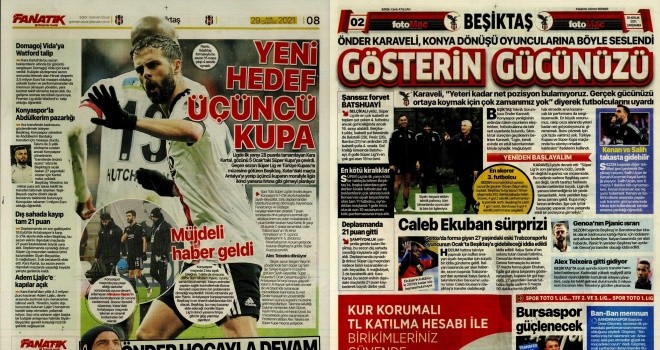 Günün Beşiktaş manşetleri! (29 Aralık)