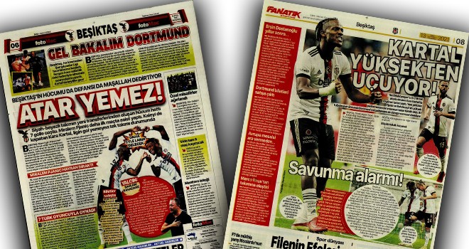 Beşiktaş Manşetleri (13 Eylül)