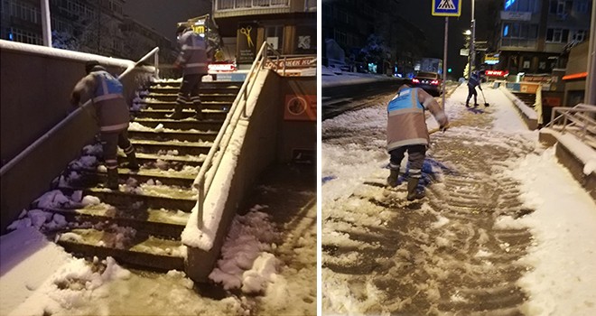 ÖZEL HABER: Alnınızdan öpüyoruz! Karlar eridi, şimdi de cefakar temizlik işçileri devreye girdi!