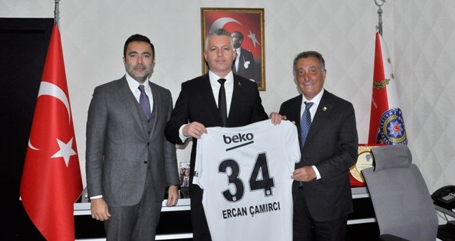 Başkan Ahmet Nur Çebi’den Beşiktaş Emniyet Müdürü Ercan Çamırcı’ya ziyaret