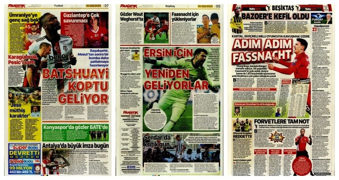 Spor manşetleri (18 Temmuz 2022)