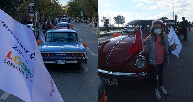 Lösemili çocuklara moral konvoyu