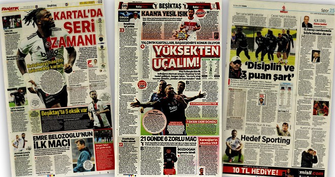 Manşetlerle Beşiktaş! (15 Ekim)