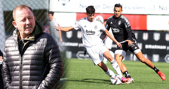 Beşiktaş A Takım ve U-19 Akademi Takımı arasında antrenman maçı