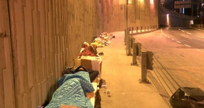 Evsizlerin zorlu gecesi