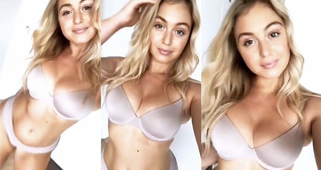 Büyük beden modelden seksi paylaşım