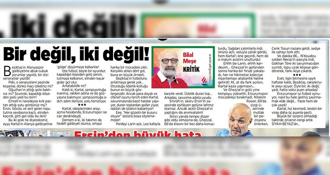 Bilal Meşe: Kartal, rakibin adına ve de gözyaşına bakmıyor