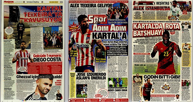 Beşiktaş manşetleri (9 Ağustos)