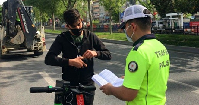 Beşiktaş'taki trafik denetimlerinde ilginç anlar