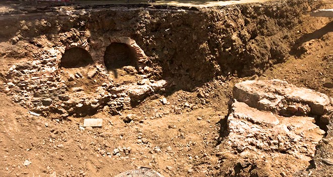 Altyapı çalışmalarında tarihi kalıntılar keşfedildi