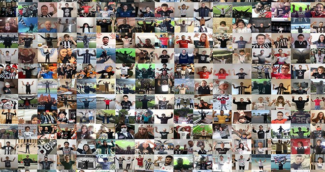 25 bin Beşiktaş taraftarı Kartal Pençesinde dijital tribünde yerini aldı