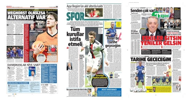 Spor manşetleri (21 Haziran 2022)