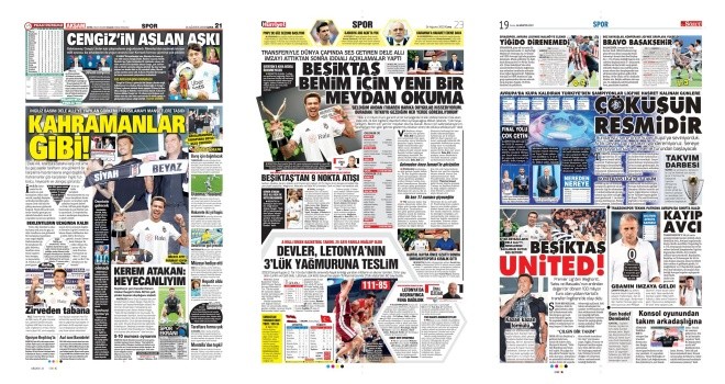 Spor manşetleri (26 Ağustos 2022)