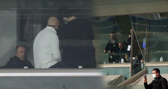 Sergen Yalçın’dan locada dikkat çeken görüntü