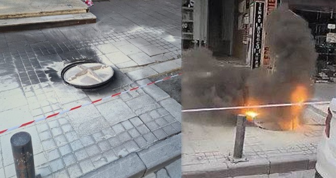 Beşiktaş’da yeraltı kabloları patladı