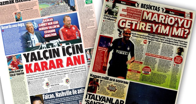 Günün Beşiktaş manşetleri