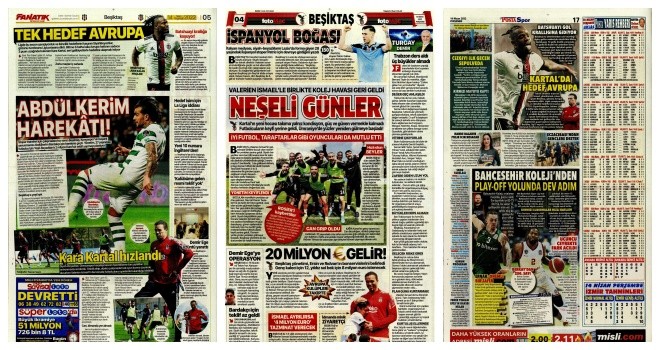 Spor manşetleri (14 Nisan 2022)