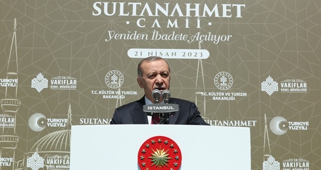 Cumhurbaşkanı Erdoğan Sultanahmet Camii'nin açılışını yaptı!