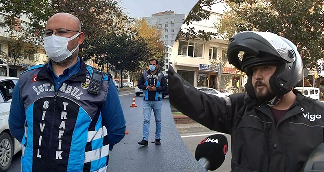 Ceza kesilen motosikletliden ilginç cevap