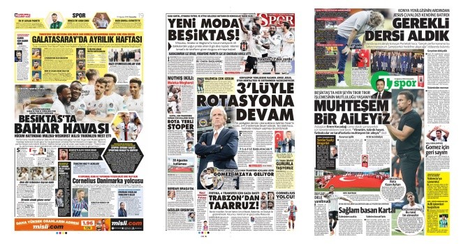 Spor manşetleri (31 Ağustos 2022)