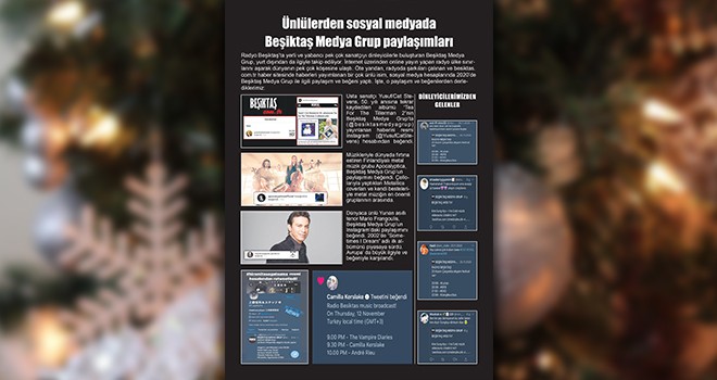 2020'nin sonuna doğru: Ünlülerden sosyal medyada besiktascomtr paylaşımları