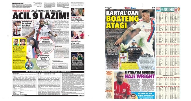 Spor manşetleri (27 Mayıs 2022)