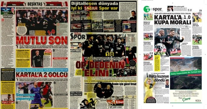 Beşiktaş spor manşetleri (31 Aralık)