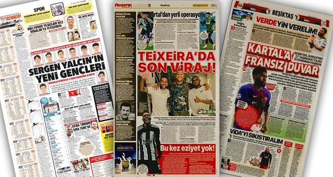 Manşetlerle Beşiktaş (3 Temmuz)