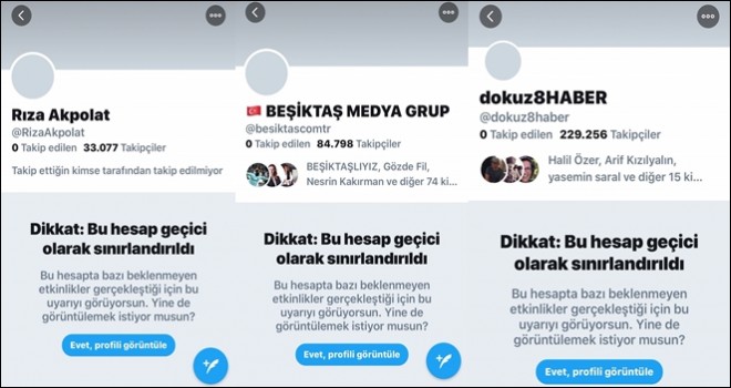 Rezalet! Tacizciler küfürbazlar Twitterda, Beşiktaş Medya Grup hatta belediye başkanının hesabı sınırlanıyor askıya alınıyor