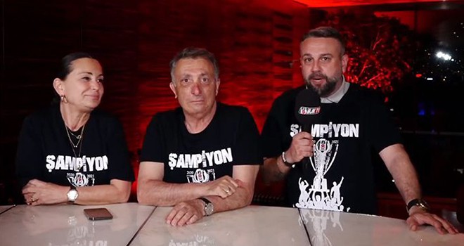 Beşiktaş'ın şampiyonluk özel yayınında coşkulu anlar