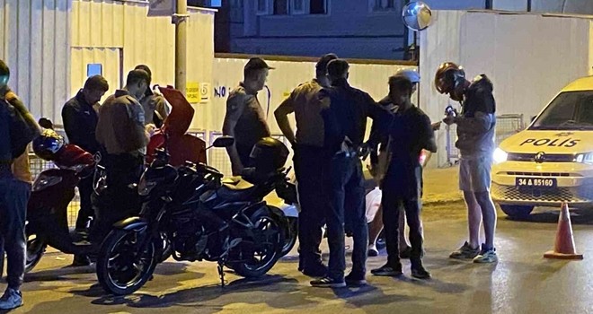 Beşiktaş'ta motosiklet sürücülerine denetim
