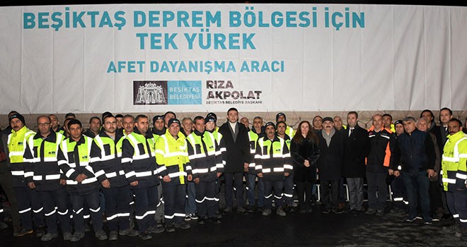 Beşiktaş'tan Elazığ'a yardım tırları yola çıktı