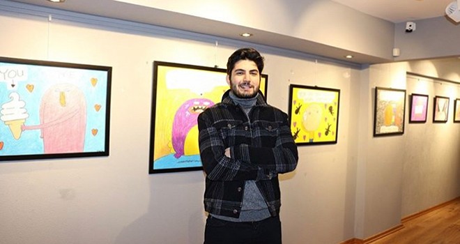 Pastel Adam resim sergisi La Visione Art Gallery'de
